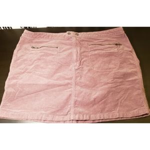 🍄 2/$15 Mauve Corduroy Zipper Skirt Size 18